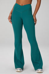 oasis pureluxe high-waisted crossover flare