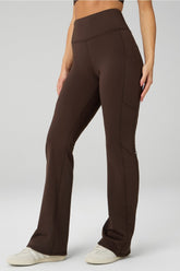 cold weather pocketed high-waisted mini flare