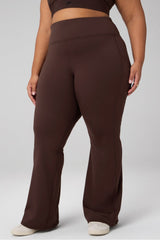 cold weather pocketed high-waisted mini flare