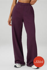 cozy fleece wide leg sweatpant