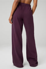 cozy fleece wide leg sweatpant