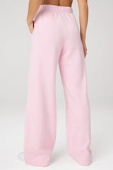 cozy fleece wide leg sweatpant