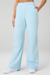 cozy fleece wide leg sweatpant
