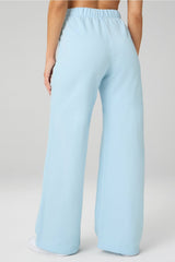 cozy fleece wide leg sweatpant