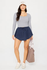 cloud jersey flounce skirt