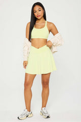 crossover flounce skirt classic mini