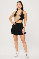 crossover flounce skirt ultra mini