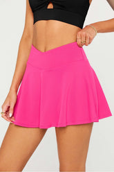 crossover flounce skirt ultra mini