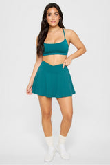 crossover flounce skirt ultra mini