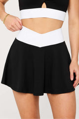 crossover flounce skirt ultra mini