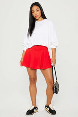 crossover flounce skirt ultra mini