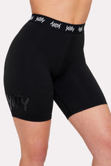 major label shaping high waist logo short