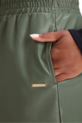 vegan leather high-waisted short