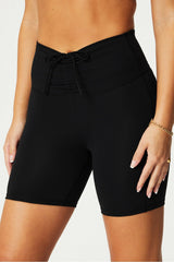 pureluxe ultra high-waisted ruched 6" short