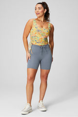 pureluxe ultra high-waisted ruched 6" short