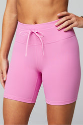oasis rib high-waisted 6" short