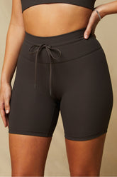 oasis rib high-waisted 6" short