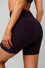 heatherflex high-waisted 6" short