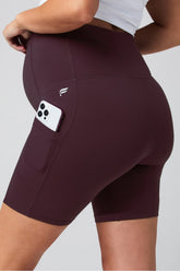 pureluxe high-waisted maternity 6'' short