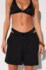 cotton voile drawstring short