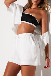 cotton voile drawstring short