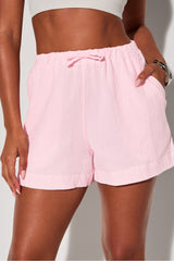 cotton voile drawstring short