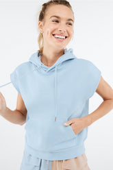 angela sleeveless pullover hoodie