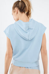 angela sleeveless pullover hoodie