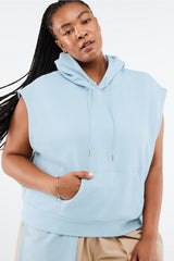 angela sleeveless pullover hoodie