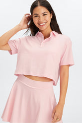 boxy short-sleeve polo