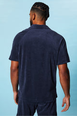 the island terry button up