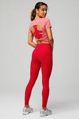 dry-flex open back twist short-sleeve tee