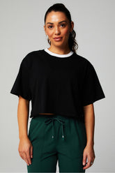 cotton slub cropped tee
