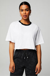 cotton slub cropped tee