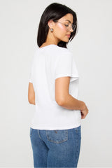 100% cotton v-neck tee