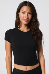 luxe360 rib baby tee
