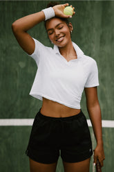 feather tech+ short-sleeve polo