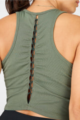 bree lace up tank