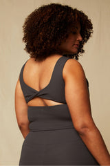 oasis rib twist built-in bra tank