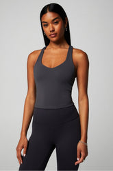 anywhere cropped built-in bra tank
