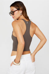 anywhere cropped built-in bra tank