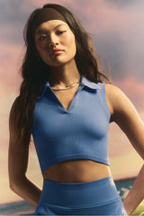 seamless polo cropped tank