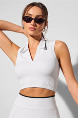 seamless polo cropped tank