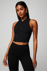 half-zip heatwave crop tank