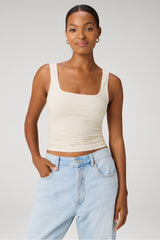 daily rib square neck tank