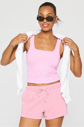 daily rib square neck tank