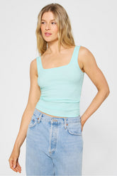 daily rib square neck tank