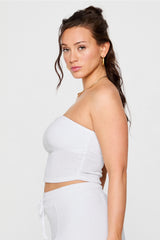 breezy knit ruched tube top