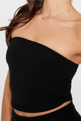 breezy knit ruched tube top