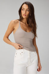 modal rib v-neck tank